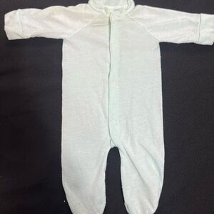 Vintage 90s newborn Trinity Light Green Kids Footie One Piece